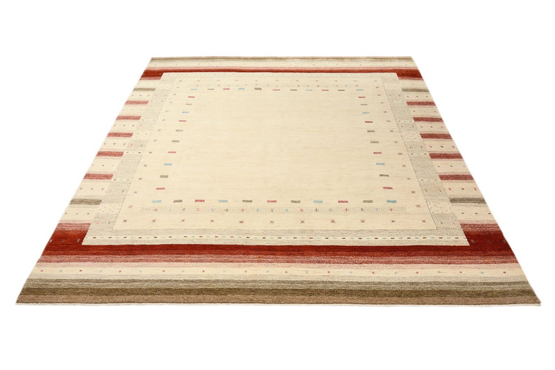 Gabbeh-tæppe - Loribaft Indus - 300 x 254 cm - lys beige