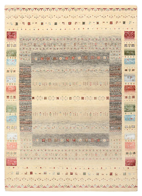 Gabbeh-tæppe - Loribaft Indus - 204 x 146 cm - lys beige
