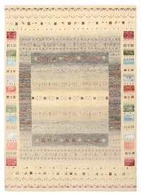 Gabbeh-tæppe - Loribaft Indus - 204 x 146 cm - lys beige