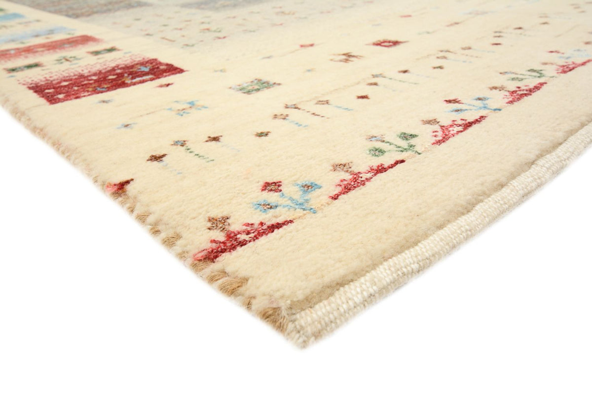 Gabbeh-tæppe - Loribaft Indus - 204 x 146 cm - lys beige