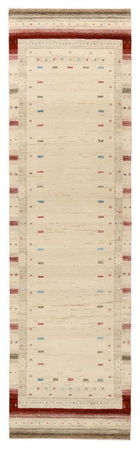 Løber Gabbeh-tæppe - Loribaft Indus - 298 x 83 cm - lys beige