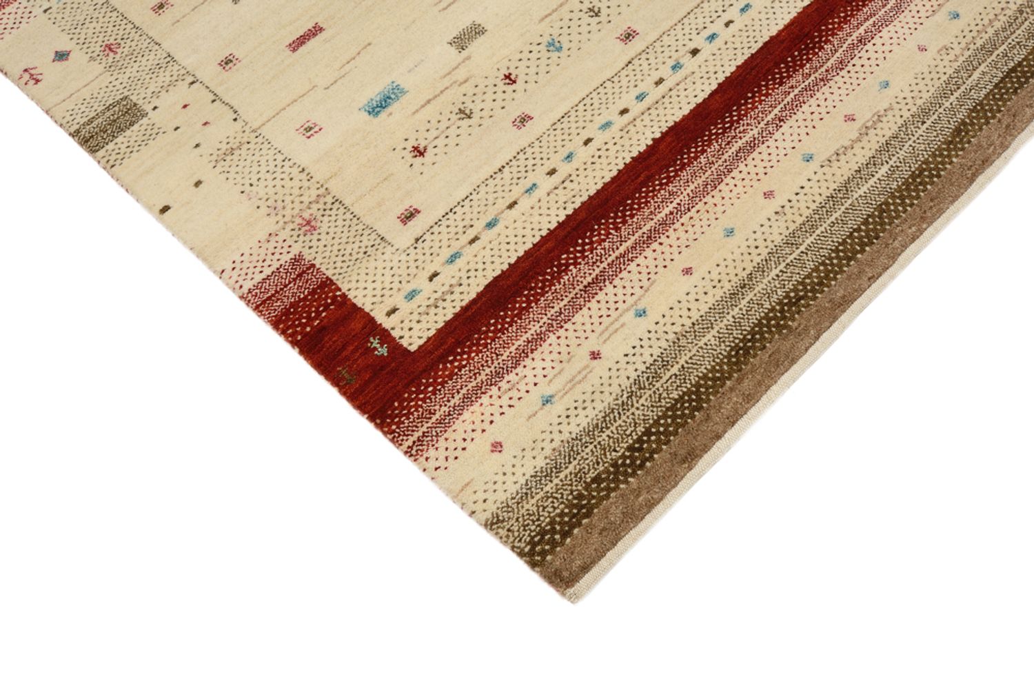 Løber Gabbeh-tæppe - Loribaft Indus - 298 x 83 cm - lys beige
