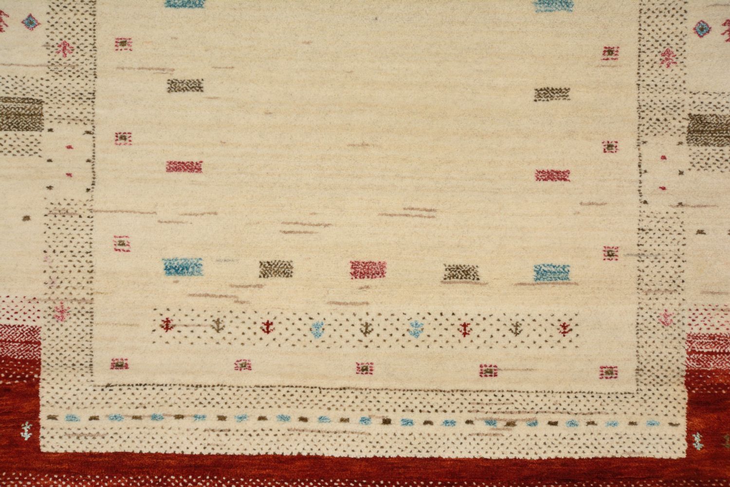 Løber Gabbeh-tæppe - Loribaft Indus - 298 x 83 cm - lys beige