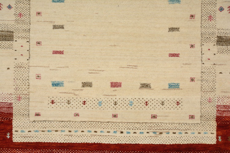 Løber Gabbeh-tæppe - Loribaft Indus - 298 x 83 cm - lys beige
