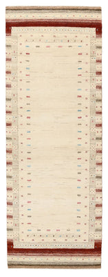 Løber Gabbeh-tæppe - Loribaft Indus - 243 x 84 cm - lys beige