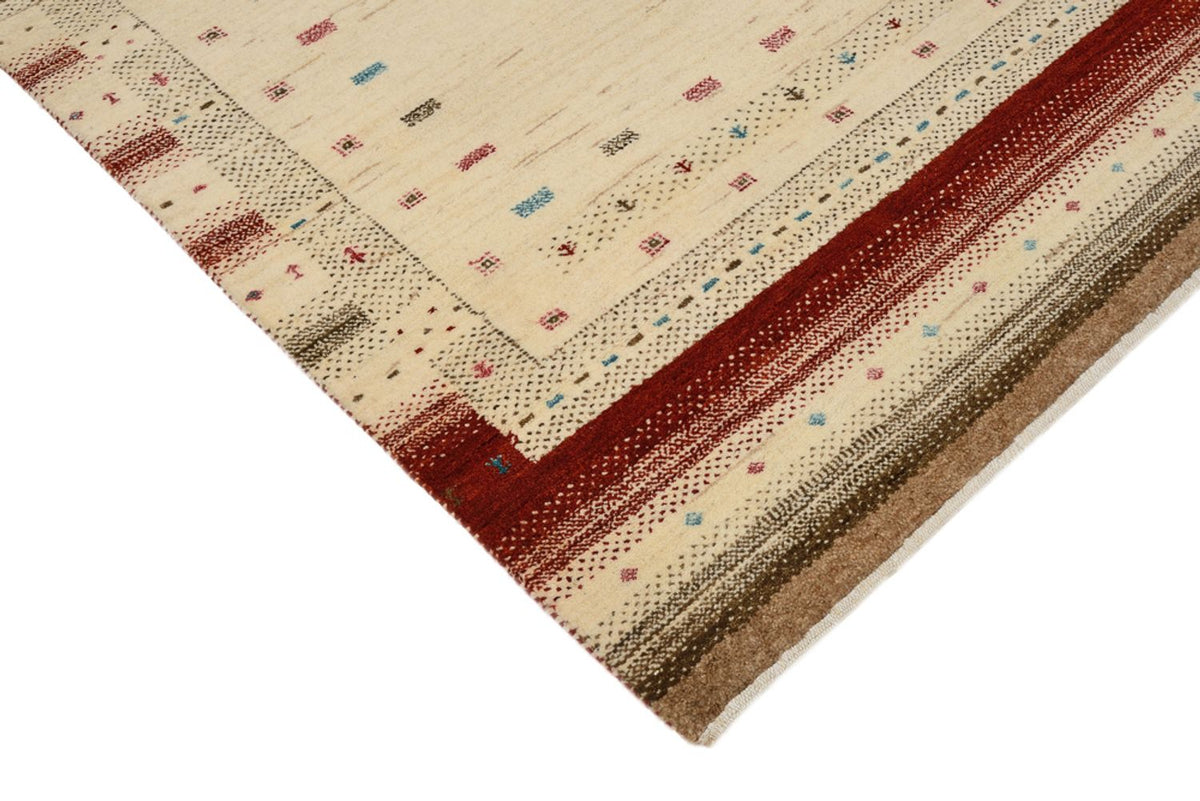 Løber Gabbeh-tæppe - Loribaft Indus - 243 x 84 cm - lys beige