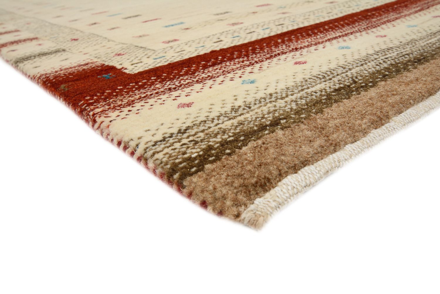 Løber Gabbeh-tæppe - Loribaft Indus - 243 x 84 cm - lys beige