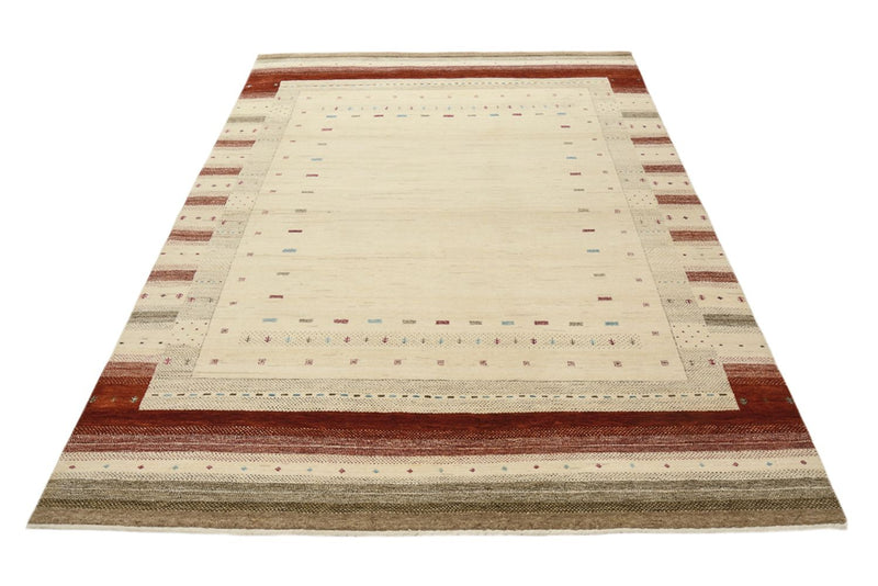 Gabbeh-tæppe - Loribaft Indus - 239 x 169 cm - lys beige