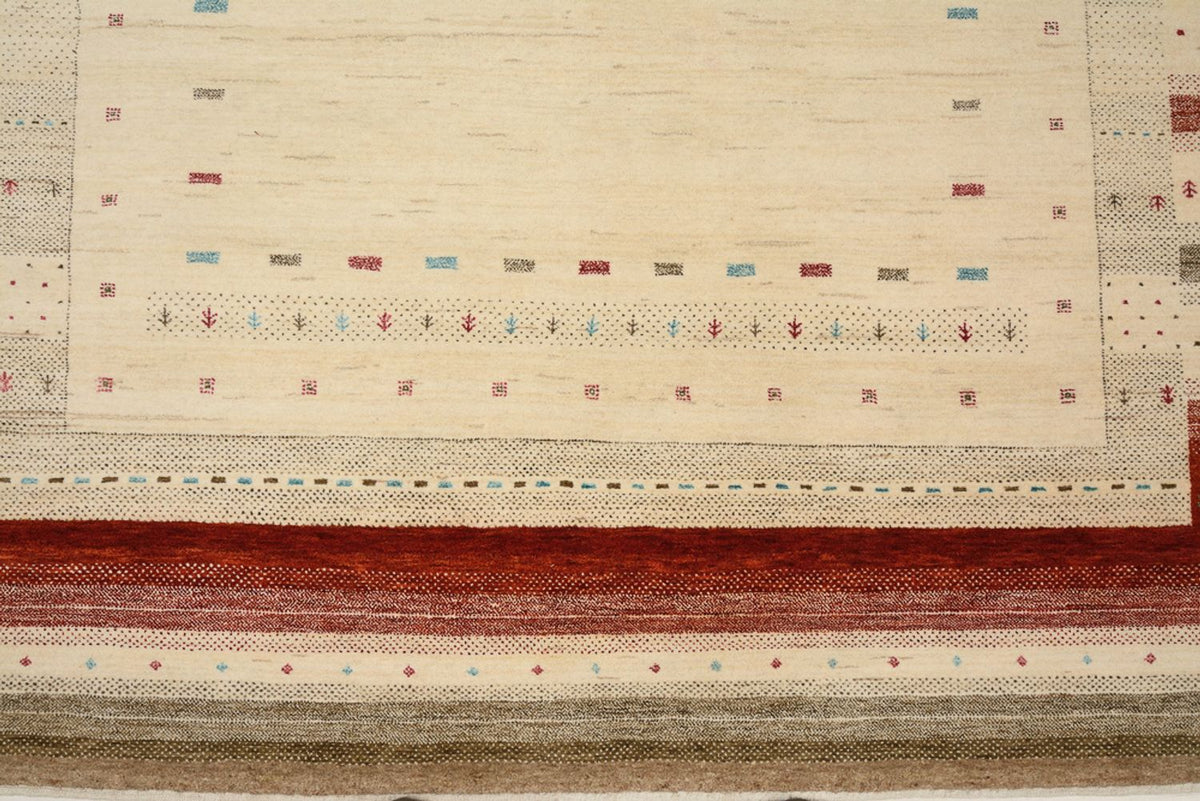 Gabbeh-tæppe - Loribaft Indus - 239 x 169 cm - lys beige