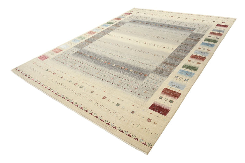 Gabbeh-tæppe - Loribaft Indus - 351 x 248 cm - lys beige