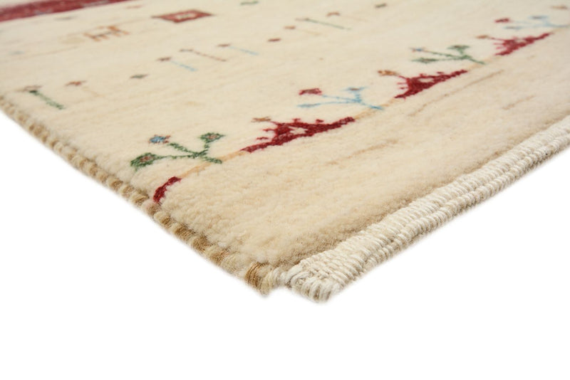 Gabbeh-tæppe - Loribaft Indus - 351 x 248 cm - lys beige