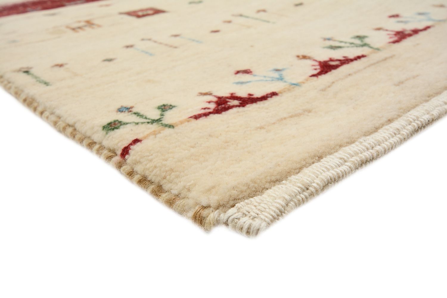 Gabbeh-tæppe - Loribaft Indus - 351 x 248 cm - lys beige