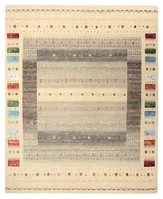Gabbeh-tæppe - Loribaft Indus - 304 x 251 cm - lys beige