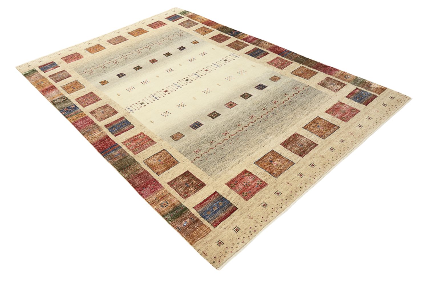 Gabbeh-tæppe - Loribaft Indus - 244 x 172 cm - flerfarvet