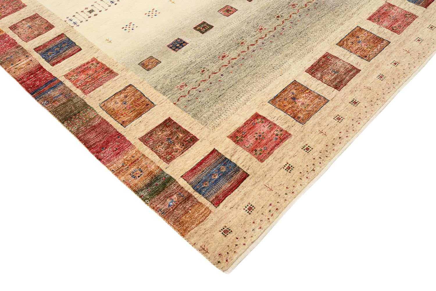 Gabbeh-tæppe - Loribaft Indus - 244 x 172 cm - flerfarvet