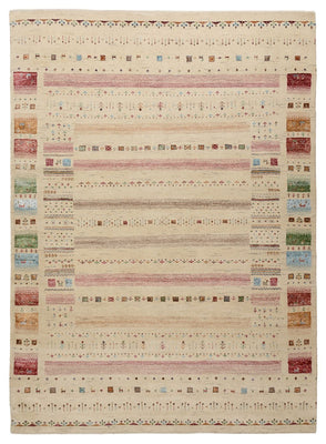 Gabbeh-tæppe - Loribaft Indus - 239 x 174 cm - lys beige