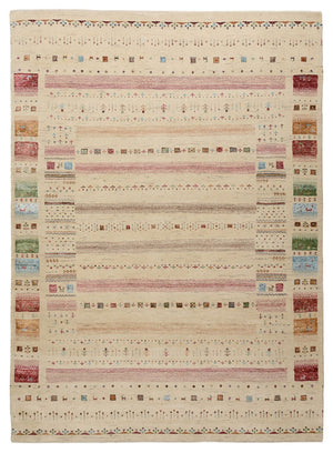 Gabbeh-tæppe - Loribaft Indus - 239 x 174 cm - lys beige
