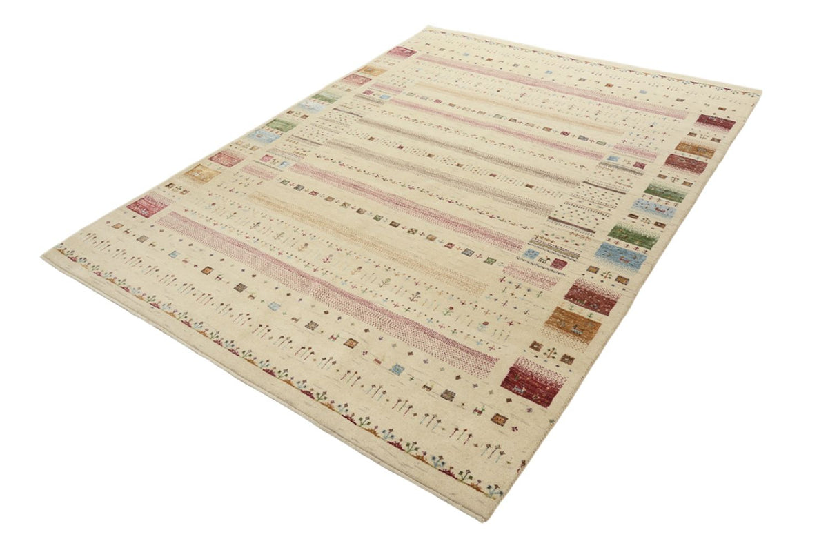 Gabbeh-tæppe - Loribaft Indus - 239 x 174 cm - lys beige