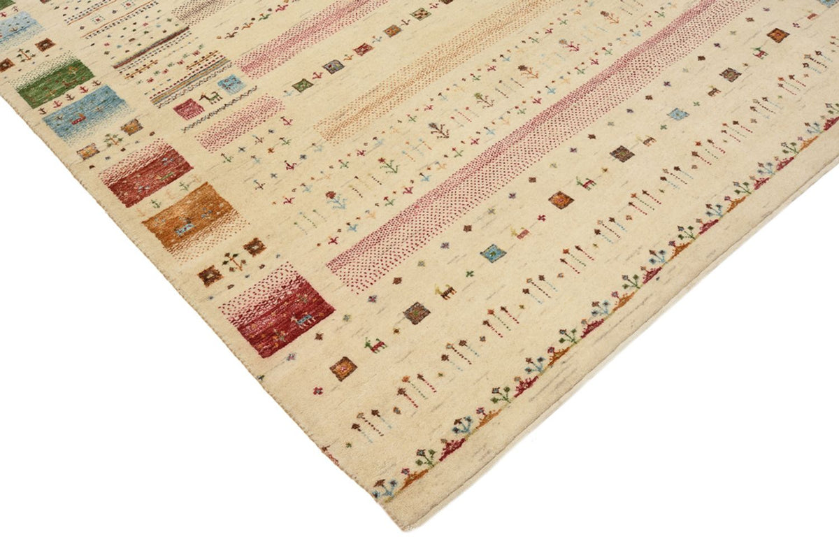 Gabbeh-tæppe - Loribaft Indus - 239 x 174 cm - lys beige