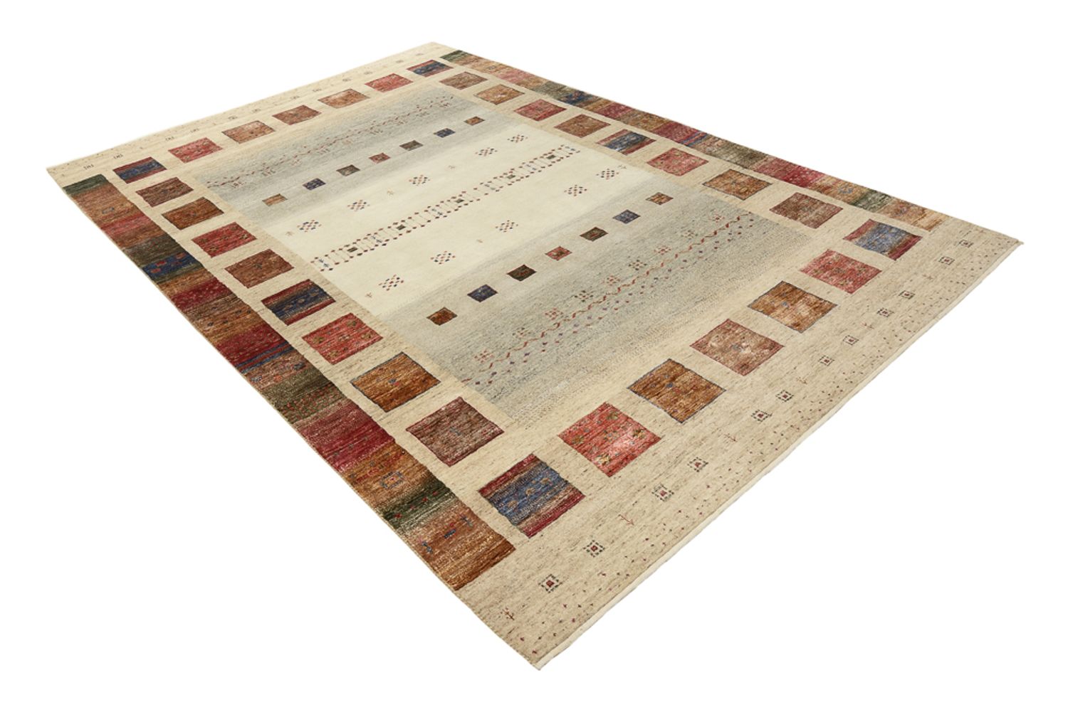 Gabbeh-tæppe - Loribaft Indus - 302 x 205 cm - flerfarvet