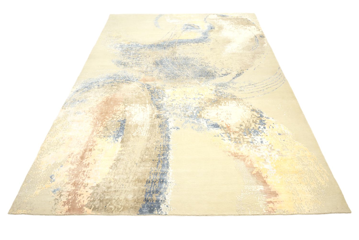 Designer tæppe - 372 x 281 cm - lys beige
