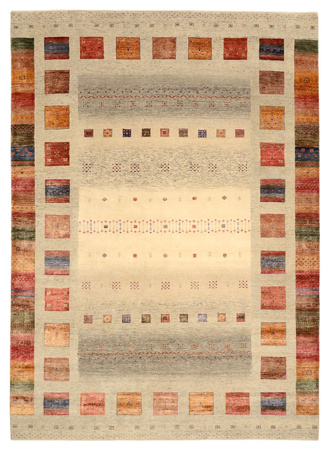 Gabbeh-tæppe - Loribaft Indus - 348 x 250 cm - flerfarvet