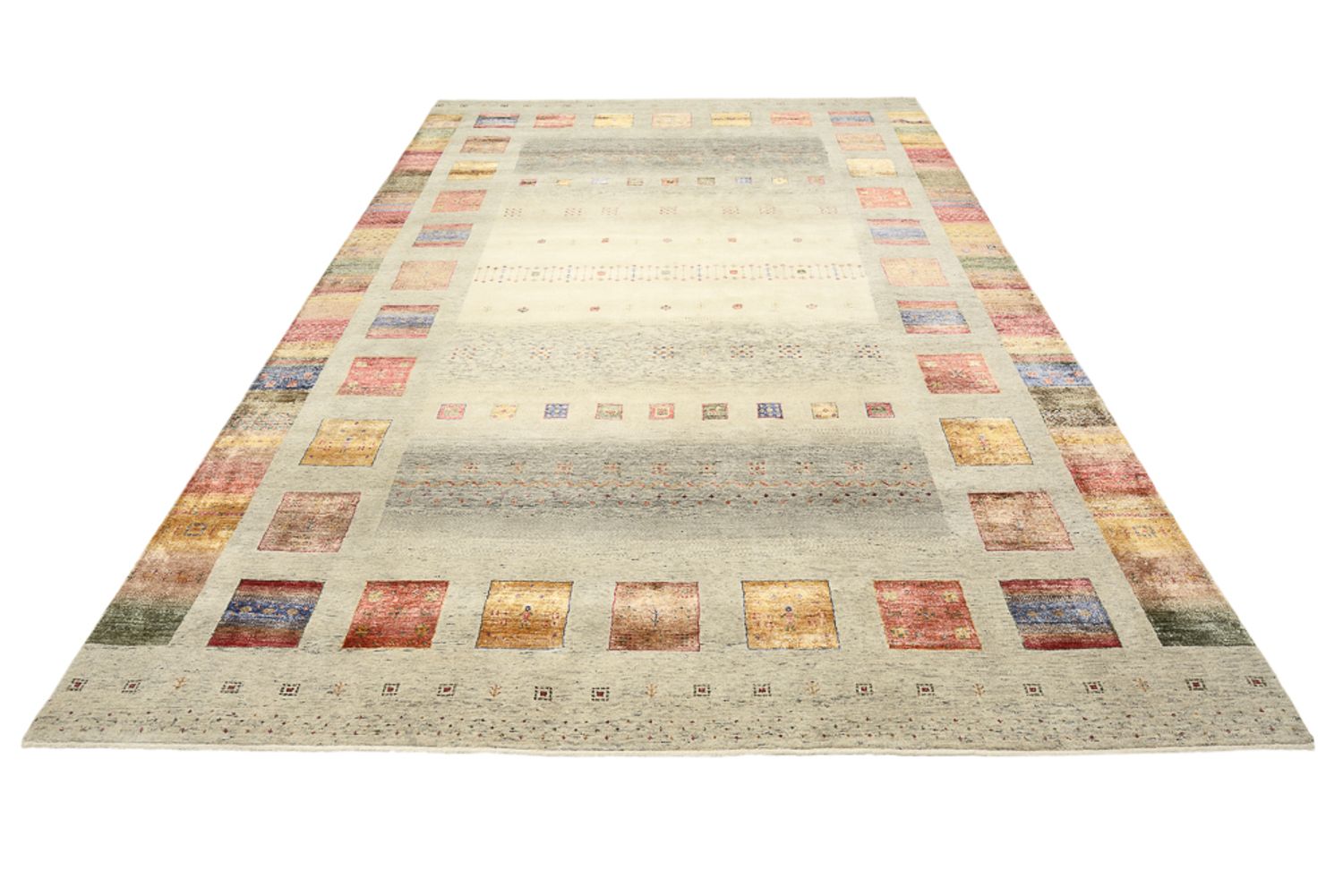 Gabbeh-tæppe - Loribaft Indus - 348 x 250 cm - flerfarvet