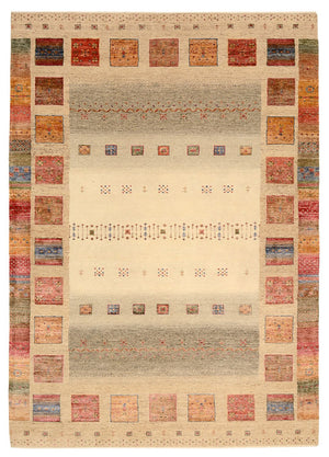 Gabbeh-tæppe - Loribaft Indus - 244 x 175 cm - flerfarvet