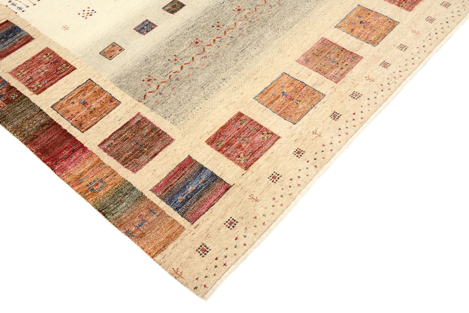 Gabbeh-tæppe - Loribaft Indus - 244 x 175 cm - flerfarvet