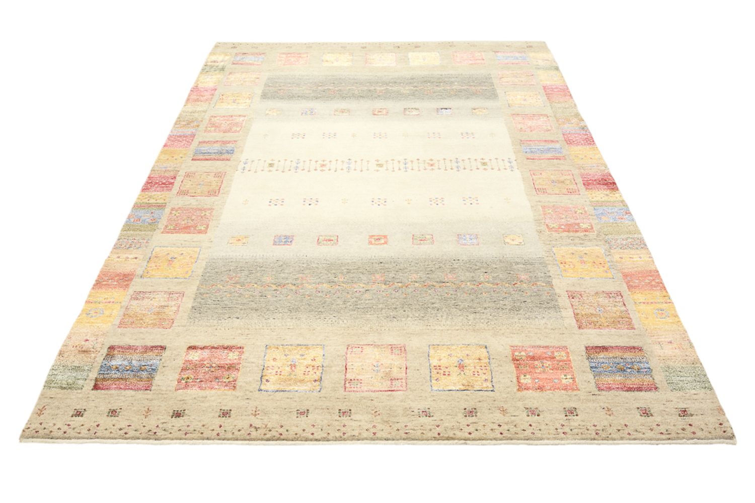 Gabbeh-tæppe - Loribaft Indus - 244 x 175 cm - flerfarvet