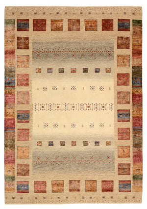 Gabbeh-tæppe - Loribaft Indus - 242 x 168 cm - flerfarvet