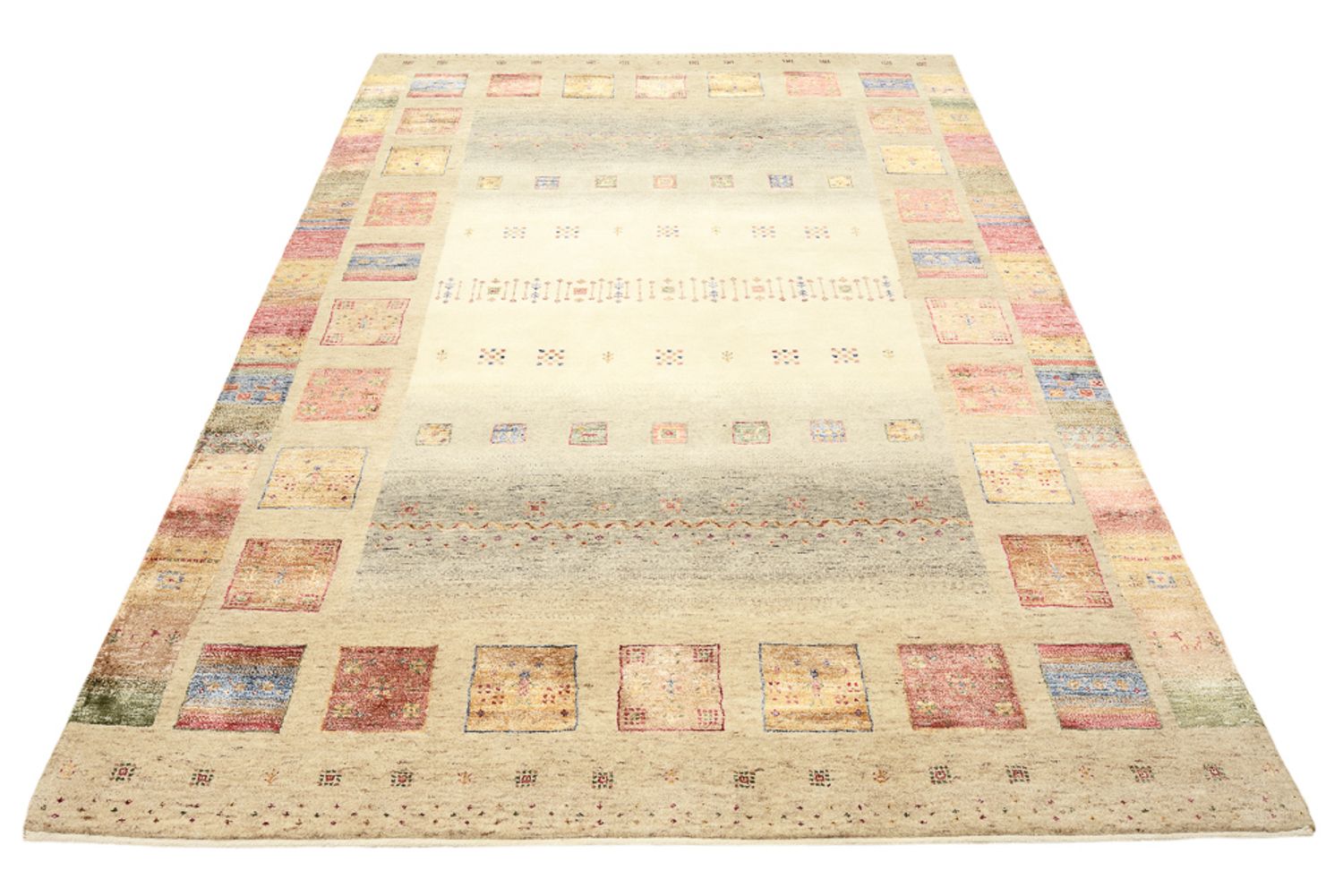 Gabbeh-tæppe - Loribaft Indus - 242 x 168 cm - flerfarvet