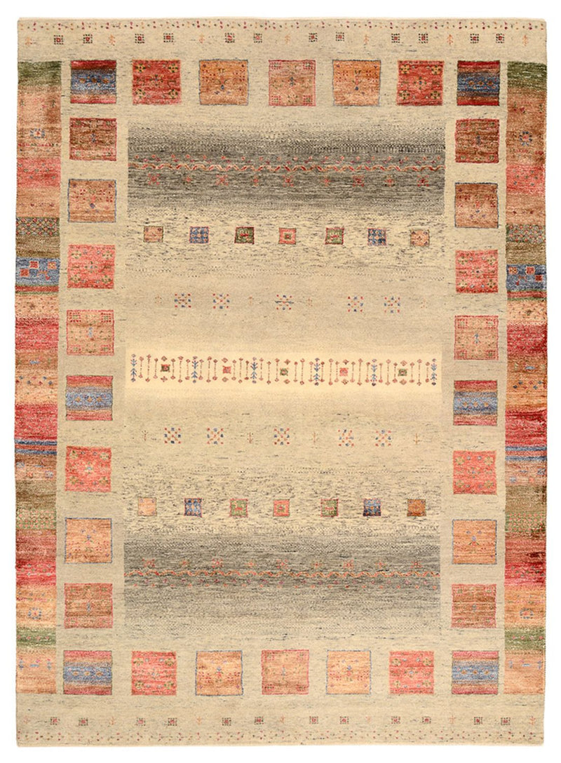 Gabbeh-tæppe - Loribaft Indus - 241 x 176 cm - flerfarvet