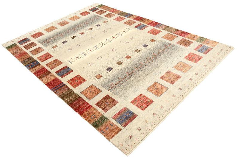 Gabbeh-tæppe - Loribaft Indus - 241 x 176 cm - flerfarvet