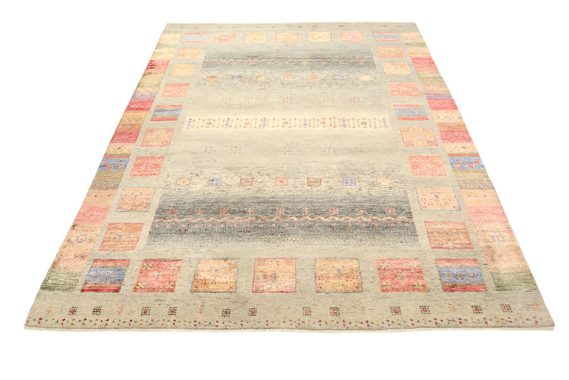 Gabbeh-tæppe - Loribaft Indus - 241 x 176 cm - flerfarvet
