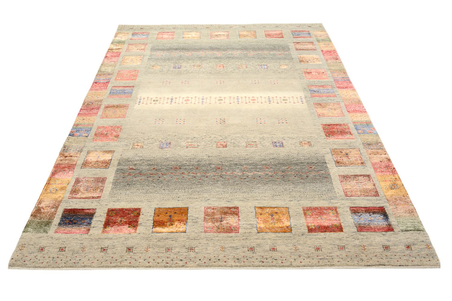 Gabbeh-tæppe - Loribaft Indus - 239 x 174 cm - flerfarvet