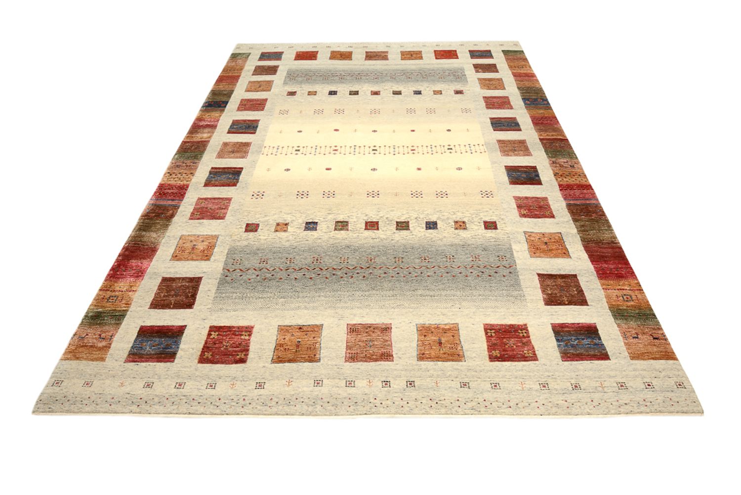 Gabbeh-tæppe - Loribaft Indus - 341 x 248 cm - flerfarvet