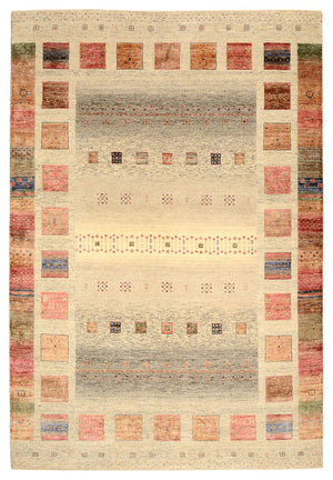 Gabbeh-tæppe - Loribaft Indus - 302 x 206 cm - flerfarvet