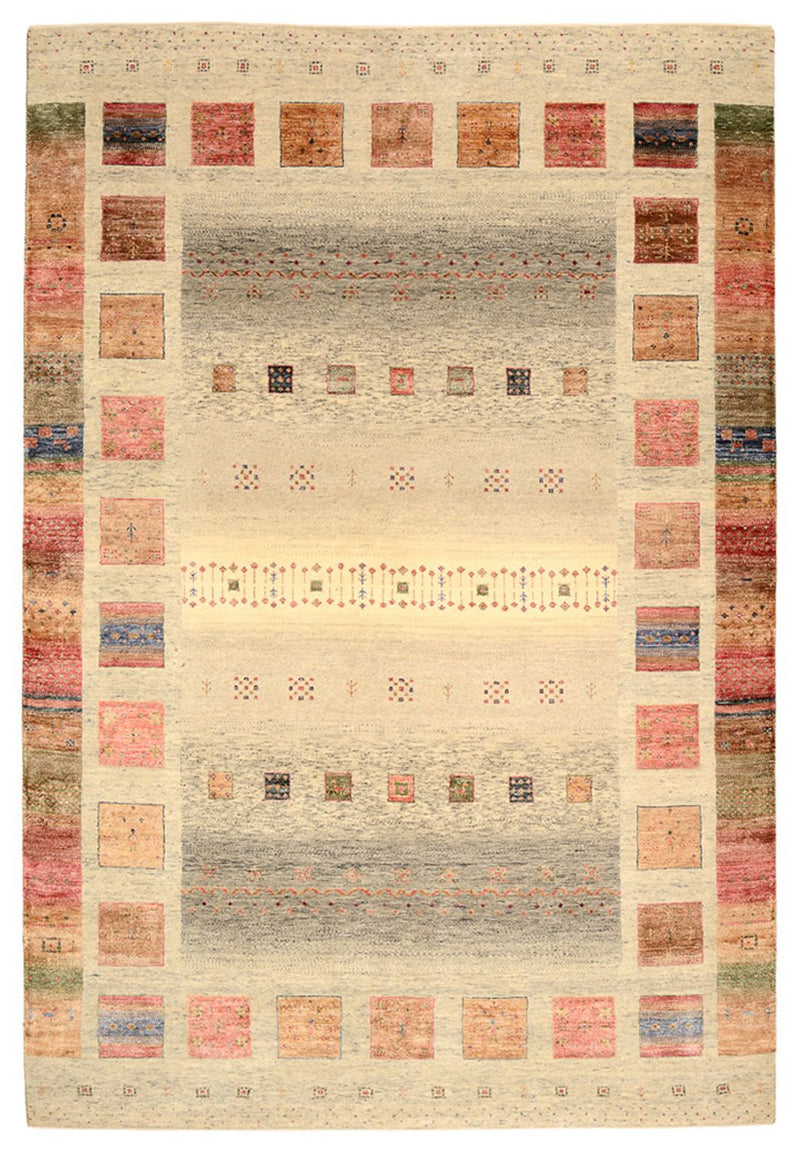 Gabbeh-tæppe - Loribaft Indus - 302 x 206 cm - flerfarvet