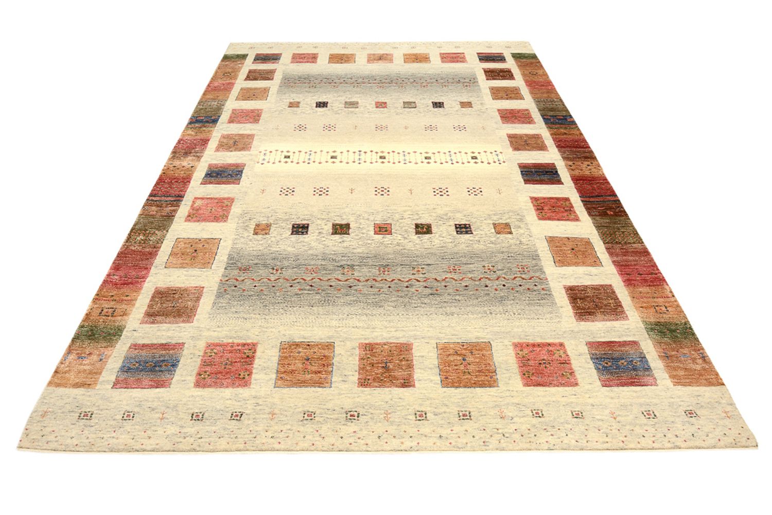 Gabbeh-tæppe - Loribaft Indus - 302 x 206 cm - flerfarvet