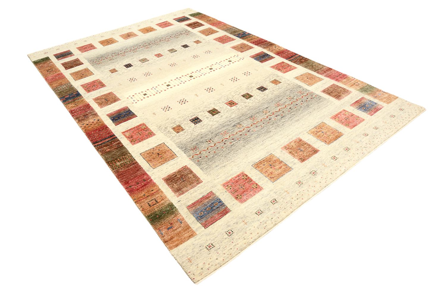 Gabbeh-tæppe - Loribaft Indus - 302 x 206 cm - flerfarvet