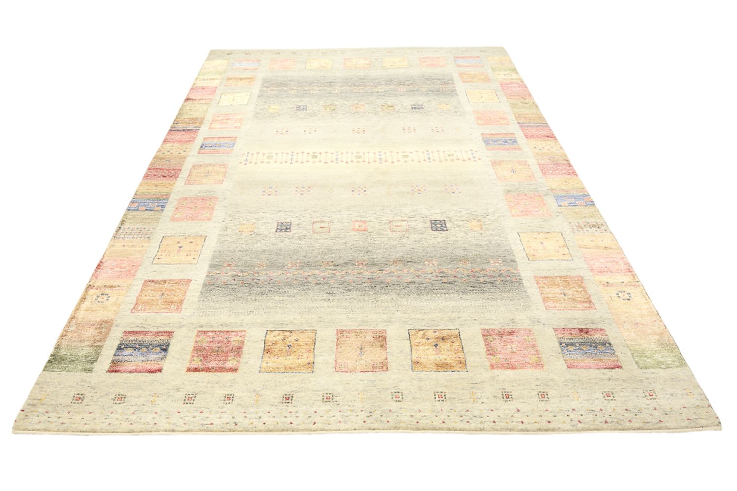 Gabbeh-tæppe - Loribaft Indus - 302 x 206 cm - flerfarvet