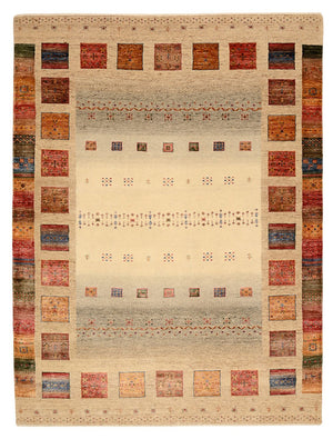 Gabbeh-tæppe - Loribaft Indus - 204 x 156 cm - flerfarvet