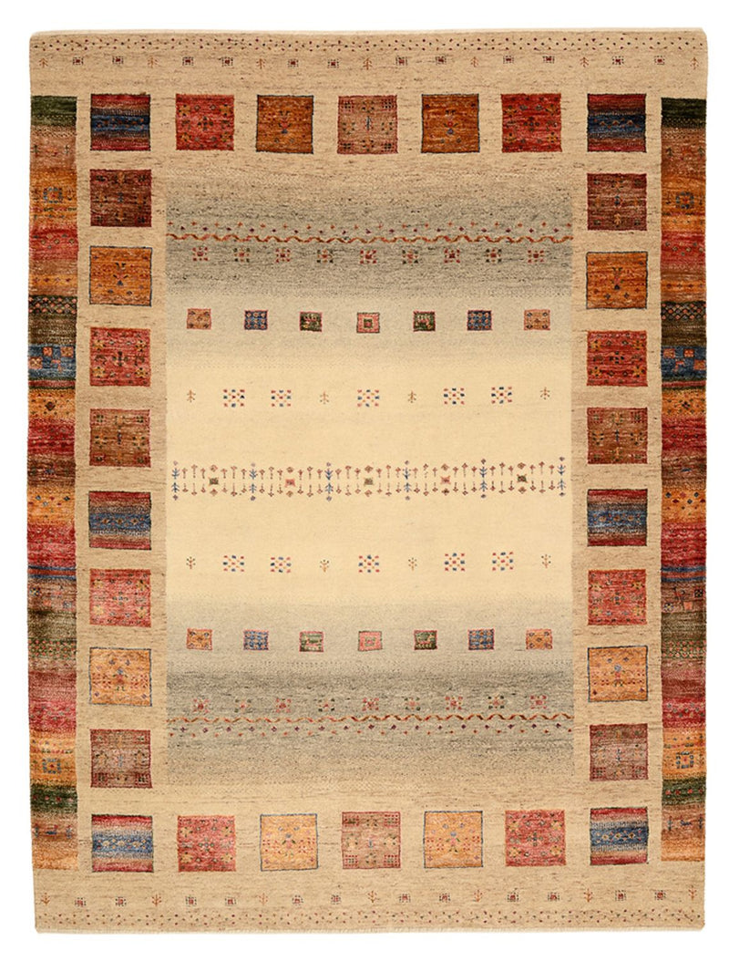 Gabbeh-tæppe - Loribaft Indus - 204 x 156 cm - flerfarvet