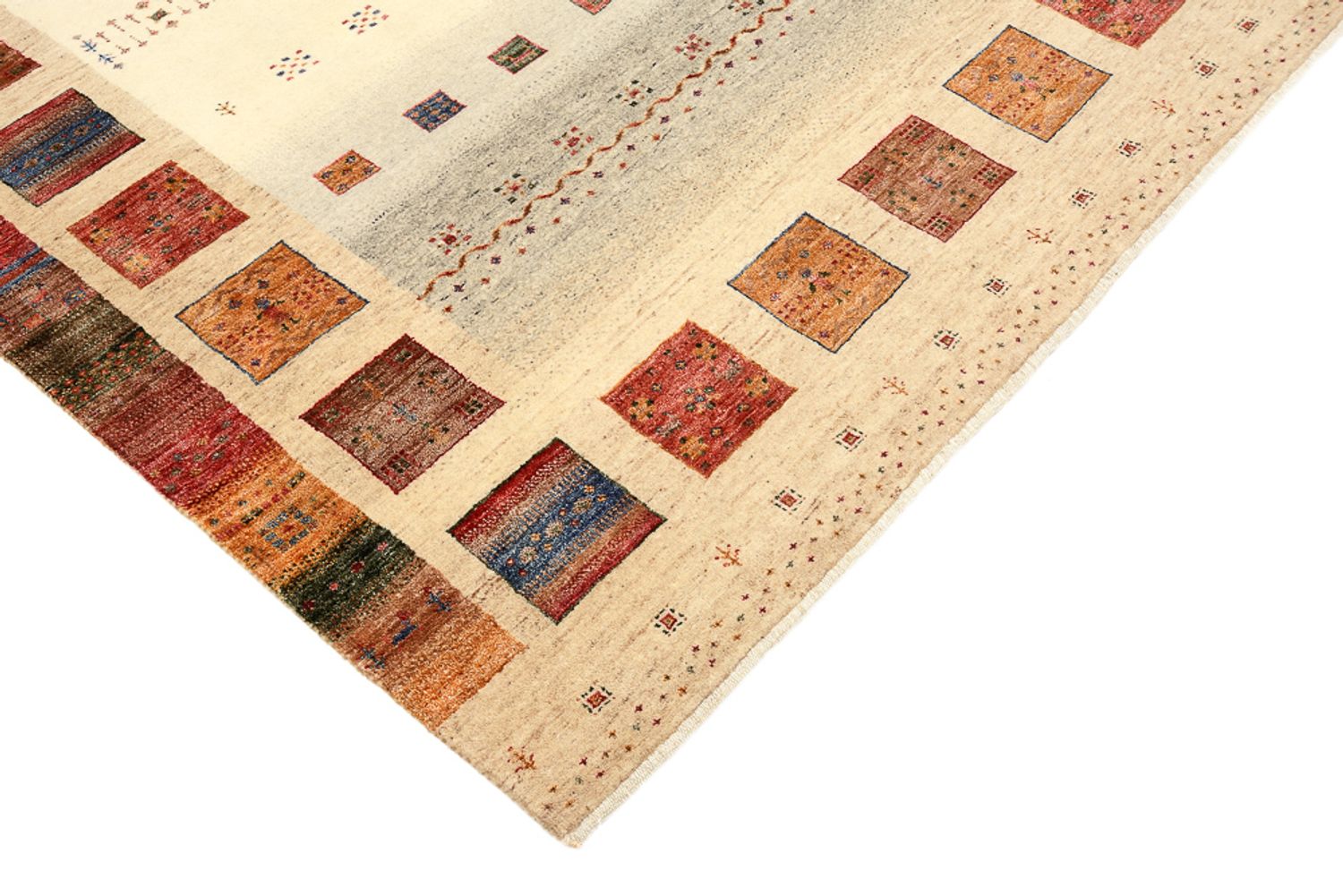 Gabbeh-tæppe - Loribaft Indus - 204 x 156 cm - flerfarvet