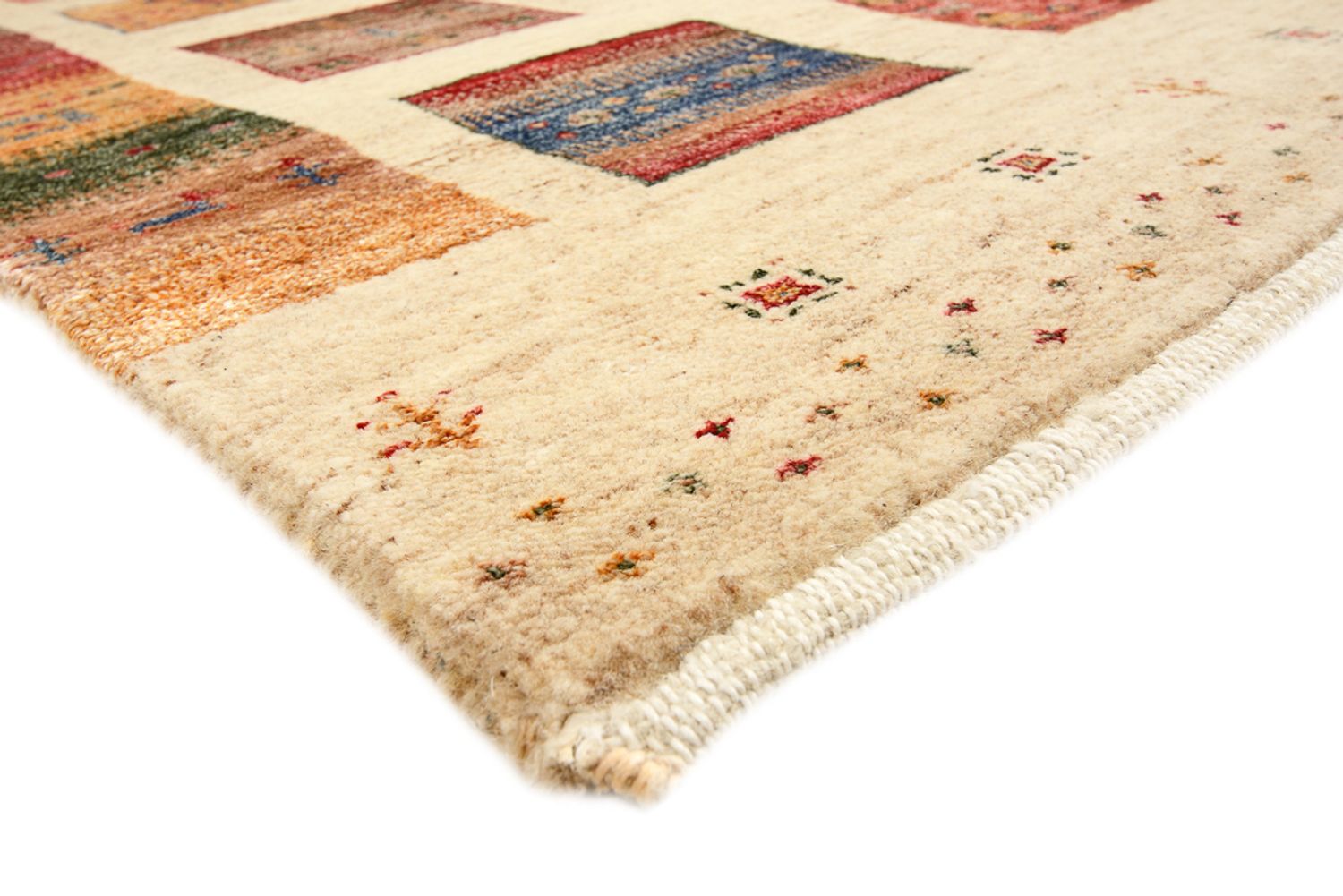 Gabbeh-tæppe - Loribaft Indus - 204 x 156 cm - flerfarvet