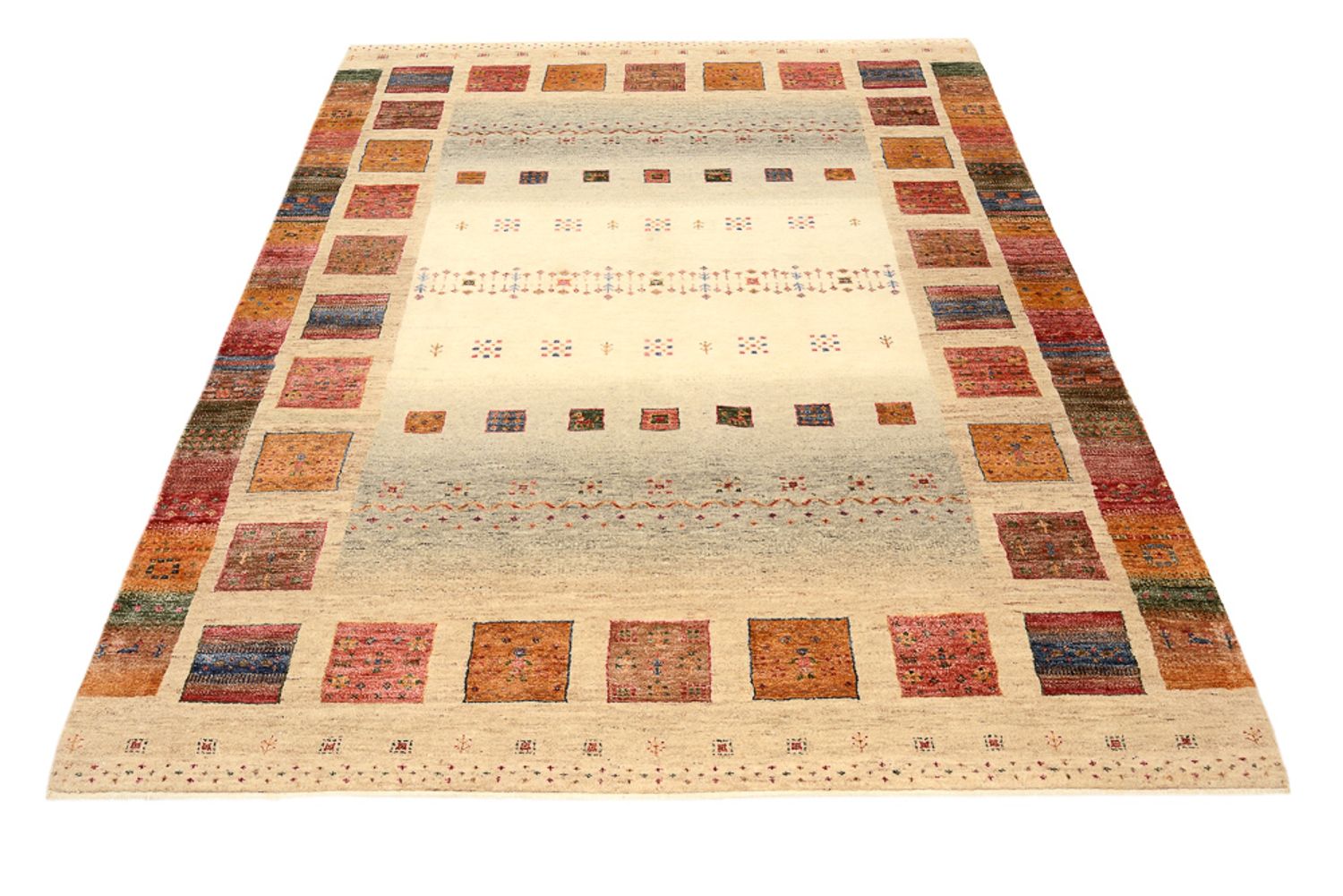 Gabbeh-tæppe - Loribaft Indus - 205 x 153 cm - flerfarvet