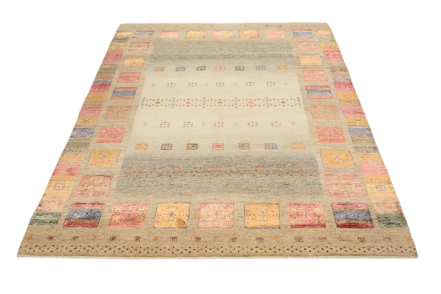Gabbeh-tæppe - Loribaft Indus - 205 x 153 cm - flerfarvet