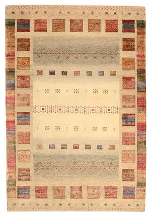 Gabbeh-tæppe - Loribaft Indus - 241 x 164 cm - flerfarvet