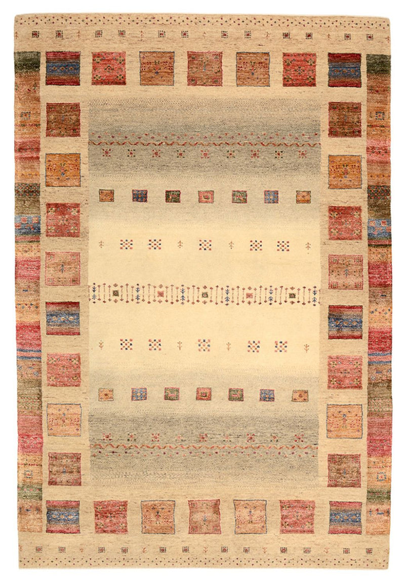 Gabbeh-tæppe - Loribaft Indus - 241 x 164 cm - flerfarvet
